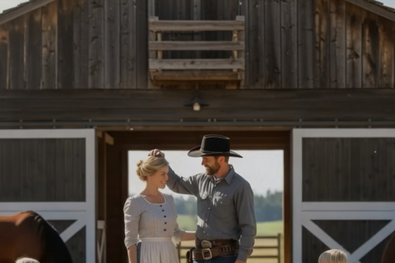 SHE WAS HIRED JUST TO CLEAN THE BARN — UNTIL THE RANCHER FOUND HIS CHILDREN ASLEEP ON HER HEART