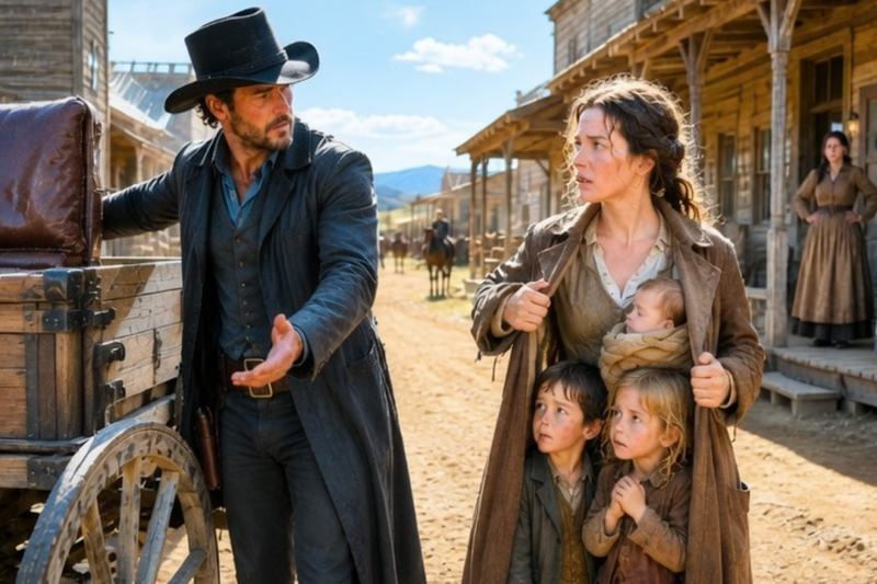 She Hid Three Children in Her Coat — The Rancher Didn’t Ask Why, He Just Drove