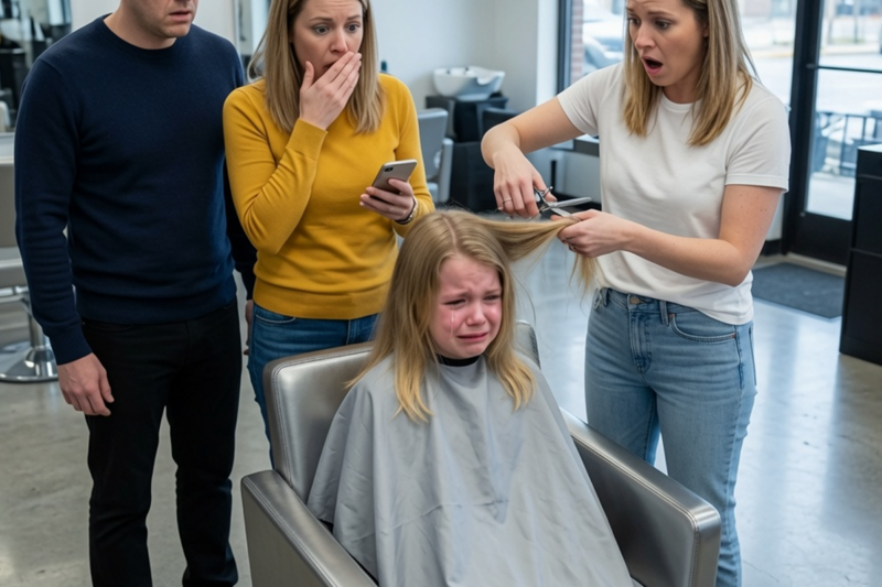 PART 2: My 8-Year-Old Was Getting a Haircut When the Stylist Froze… Then She Lifted My Daughter’s Hair and Turned Pale