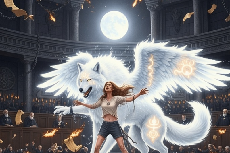 THE COUNCIL FORCED HER TO SHIFT AT TRIAL TO PROVE SHE’S WORTHLESS — A WHITE LUNA MADE THEM KNEEL