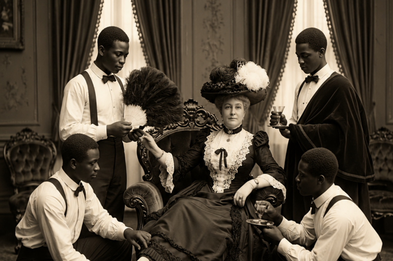 SHE CHOSE FOUR OF THE STRONGEST SLAVES AS HER LOVERS TO SATISFY HER SEXUAL DESIRE — AND THEN FORCED THEM TO WITNESS HER HAVING SEX WITH EACH OF THEM.