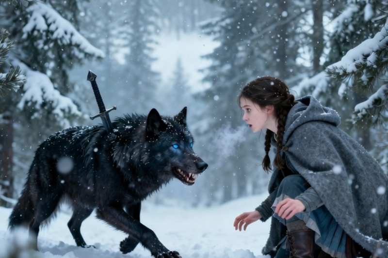 SHE PULLED A RUNIC SPEAR FROM A DYING BLACK WOLF’S SIDE — NEVER KNOWING SHE’D SAVED THE RUTHLESS ALPHA KING