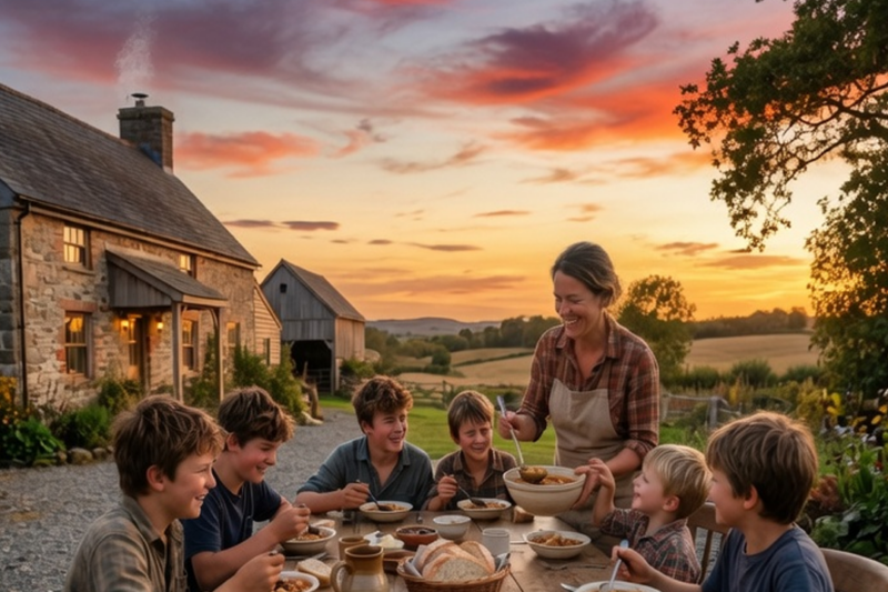 The Stranger Warned Her His 6 Sons Were Impossible — She Had All Six Eating From Her Hand by Sundown