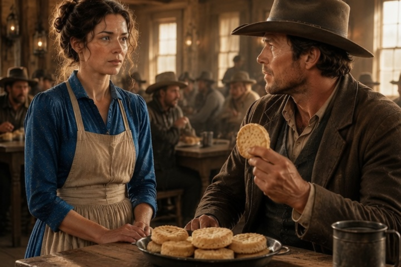 “Who Baked These Biscuits?” the Cowboy Asked — Then He Noticed the Woman Everyone Else Ignored