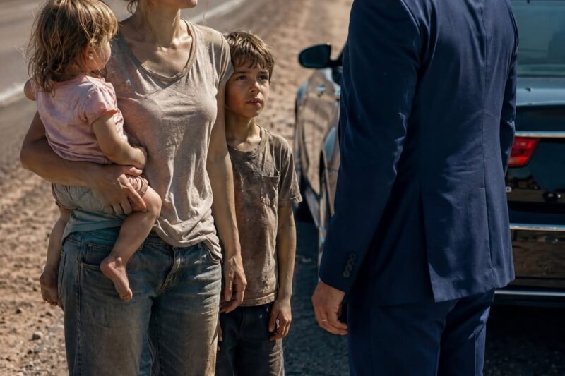 **SHE HAD ONLY 47 CENTS, TWO HUNGRY CHILDREN, AND NOWHERE TO GO… UNTIL A BILLIONAIRE STOPPED HIS CAR AND ASKED HER TO BE HIS WIFE**