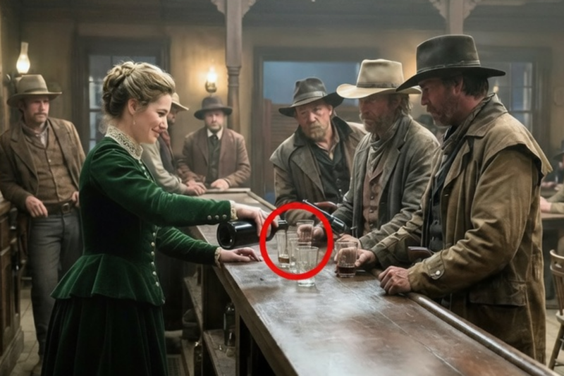 BANDITS DEMANDED FREE WHISKEY—SHE SET DOWN A SPECIAL BOTTLE: “DRINK UP… IT’S ON THE HOUSE”