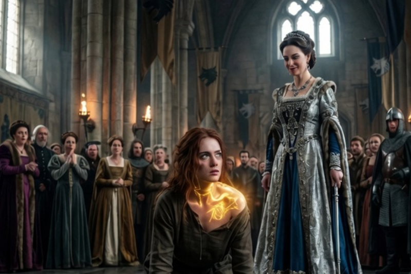 THEY FORCED HER TO KNEEL BEFORE THE NEW LUNA — UNTIL THE ALPHA KING’S MARK STARTED TO GLOW ON HER
