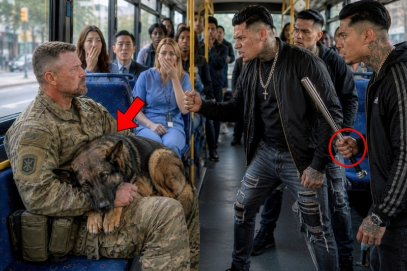 Gangsters Bullied a Quiet Man and His German Shepherd in a Bus — Unaware That He Was a Navy SEAL