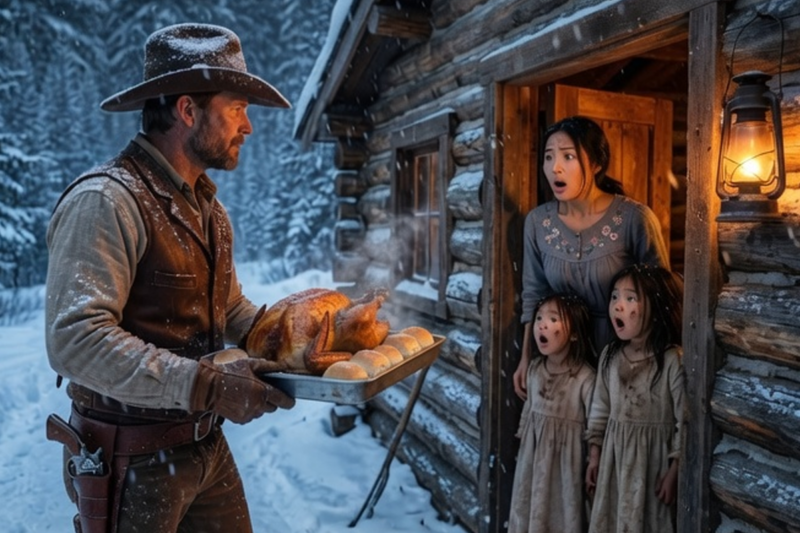 “NO DINNER FOR CHRISTMAS — UNTIL A LONELY COWBOY KNOCKED ON OUR DOOR WITH A FEAST AND NEVER LEFT”