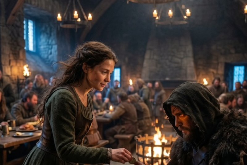 SHE SLIPPED A BEGGAR HER LAST COIN AT THE CLAIMING FEAST — UNAWARE HE WAS THE ALPHA KING