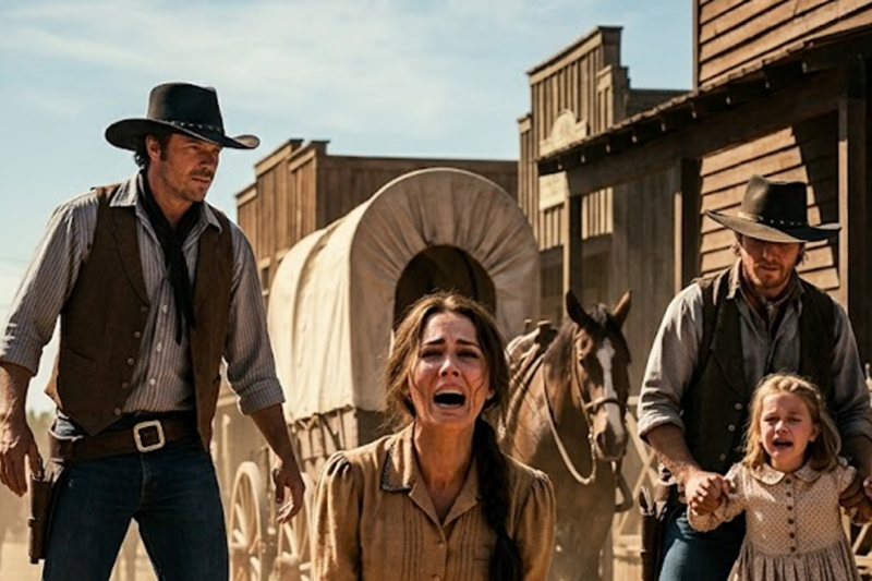“Please Don’t Take My Child…” She Begged — The Cowboy Stepped Between Them