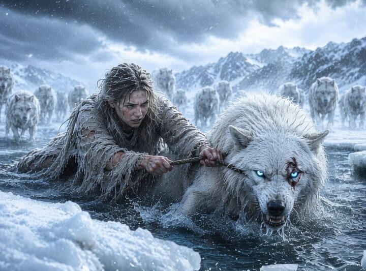 She Saved 12 Giant Wolves From a Frozen River — Unaware the Last One Was the Missing Alpha King