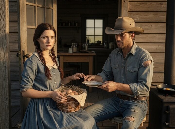 She Came to Deliver Eggs, The Lonely Cowboy Asked Her to Stay For Breakfast and Forever