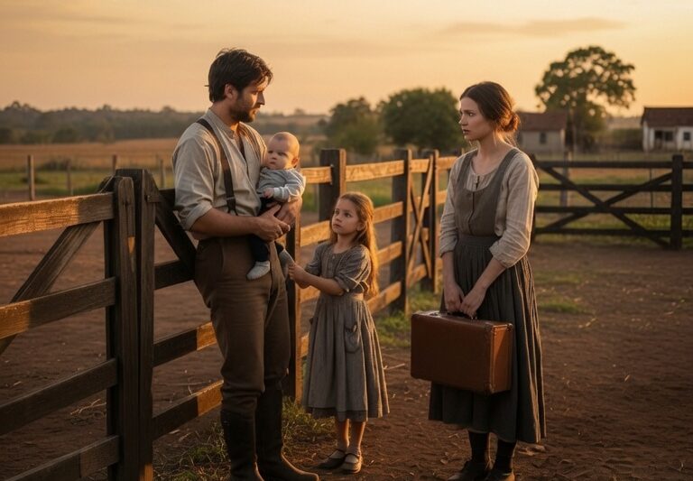 “I only ask for a place to spend the night, sir,” the young woman asked the widower… and ended up becoming the mother of his children.