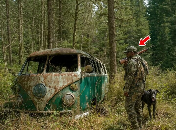 Hunter Finds Abandoned Van In The Forest,The Discovery Inside Shocked Him So Much He Called 911!