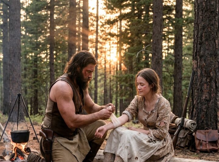 Mountain Man Found her Washing Wounds Alone in the Creek—He Cleaned Them Properly and Bandaged Her