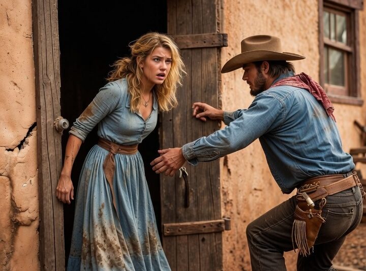 Her Husband Locked Her in the Root Cellar, The Cowboy Heard Her Pounding and Broke Her Out
