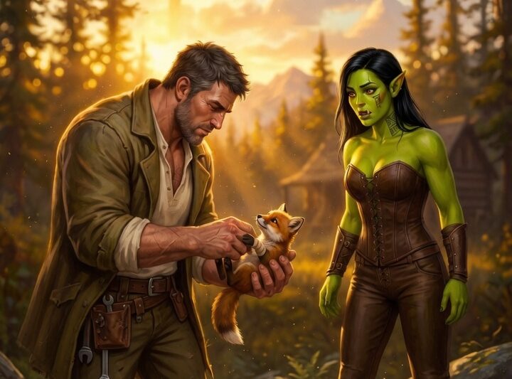 Nobody Wanted the Giant Mountain Ranger as a Husband—Until the Orc Woman Saw His Gentle Heart