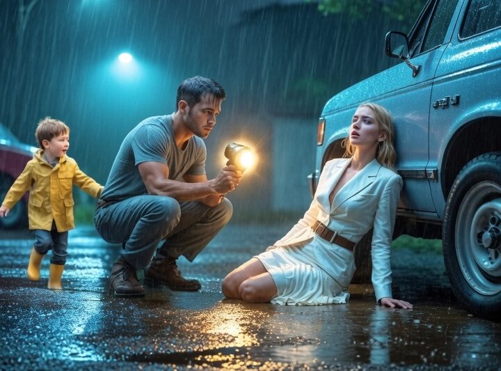“Can I Sleep in Your Car ” The Female CEO Whispered—The Single Dad Mechanic Froze in Shock…