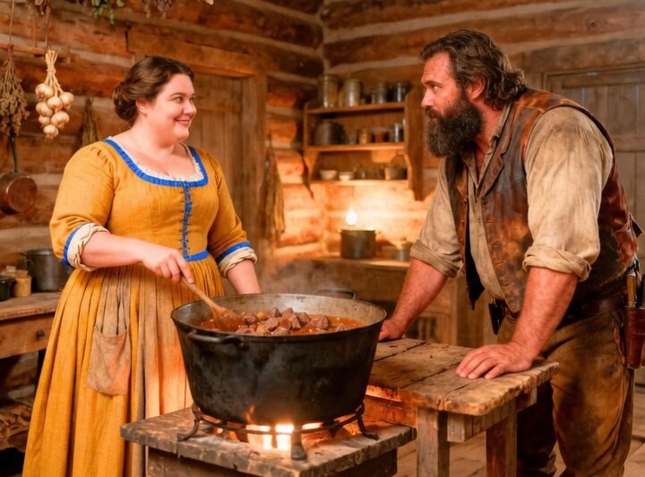 A Giant Cowboy Hired a Lonely Widow as His Cook — Then She Saved His Ranch and Stole His Heart