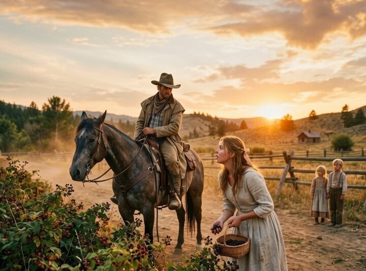 A Cowboy Found a Woman Gathering Berries on His Property, What She Said Stunned Him