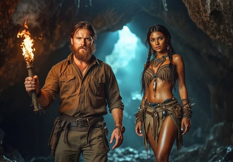 The Lumberjack Entered a Cave to Warm Himself — Unaware an Apache Widow Was Already Living There!