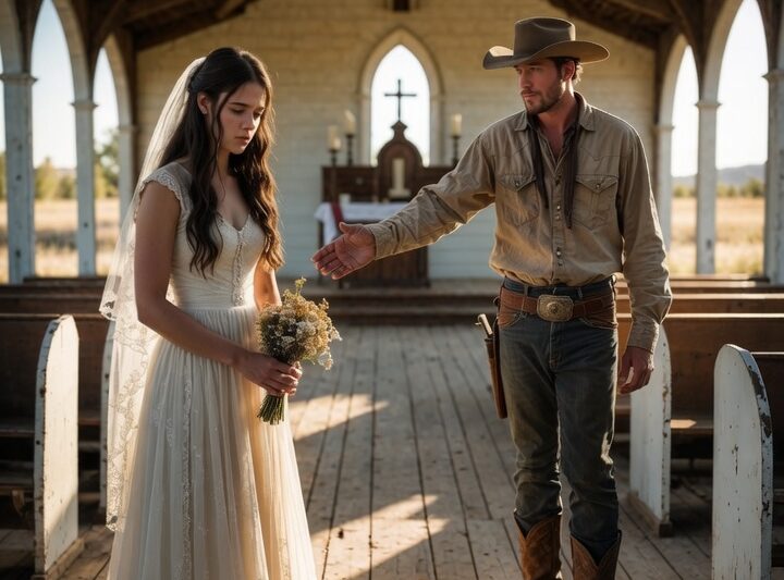 Her Groom Rejected Her at the Altar, A Cowboy Was in the Back Row and Rode Up Quietly