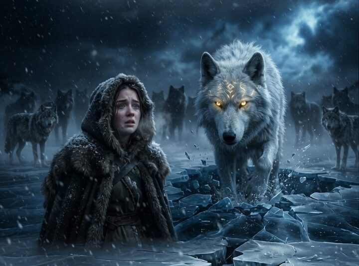 One by One, She Saved 12 Dying Wolves From the Ice—Never Knowing the Last Was the Immortal Wolf King