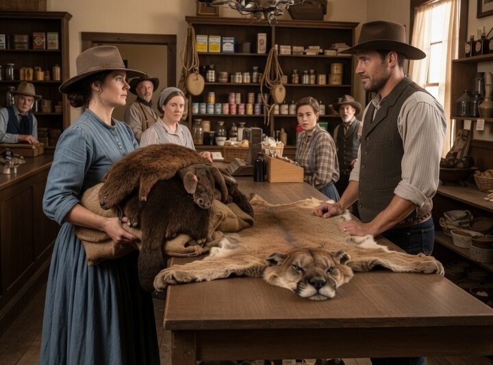 A Widow Walked Into the Mercantile With Pelts Worth More Than Anyone Expected