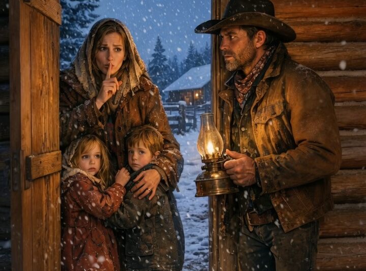 She Knocked on His Cabin at 2 AM — ‘Please Don’t Light the Lantern, They’ll See Us