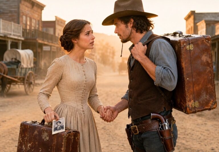 “Left Alone in a Dead Town—‘I Have Nothing Left…’ She Met a Cowboy Who Changed Her Fate”