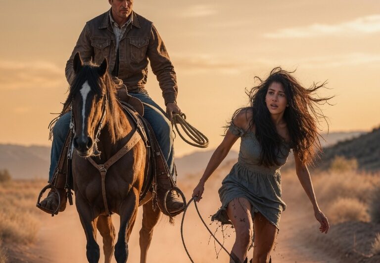 The Cowboy Saw the Girl Being Dragged By Her Hair—He Rode In and Took Her With a Bullet and Rope