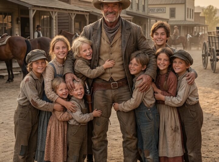 He Looked at Nine Forgotten Children in the Rain… Then Whispered Five Words That Gave Them a Family Forever