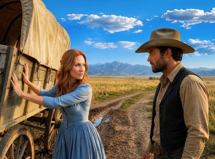 The Widow Needed No One… Until Her Wagon Got Stuck On His Road And He Said, “Let Me Help”