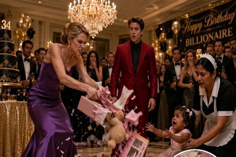 At the Billionaire’s Birthday Party, the Fiancée Destroyed the Maid’s Toddler Gift — Then Everyone