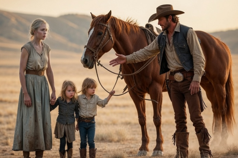 THE COWBOY WHO SAVED THE WIDOW AND HER CHILDREN FROM THE BRINK OF DESPAIR