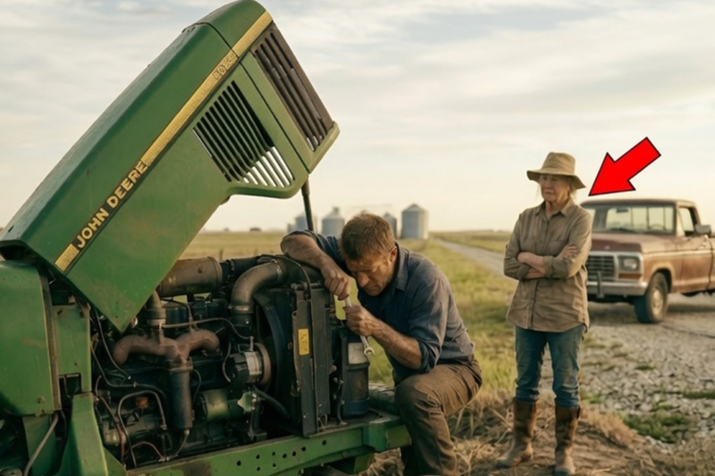 A SINGLE DAD MECHANIC FIXES A STRANGER’S TRACTOR—UNAWARE SHE IS AMERICA’S RICHEST FARMER