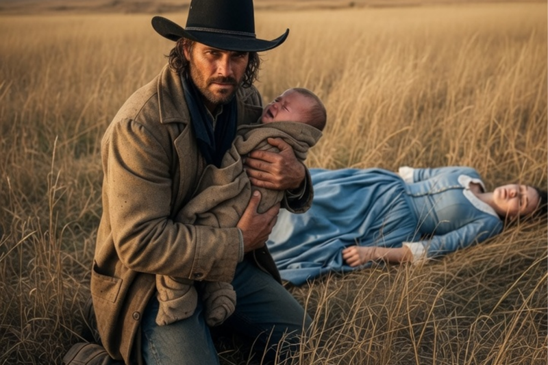 HER BABY CRIED FROM HUNGER IN THE GRASS — THE COWBOY TOOK OFF HIS COAT AND CHANGED EVERYTHING