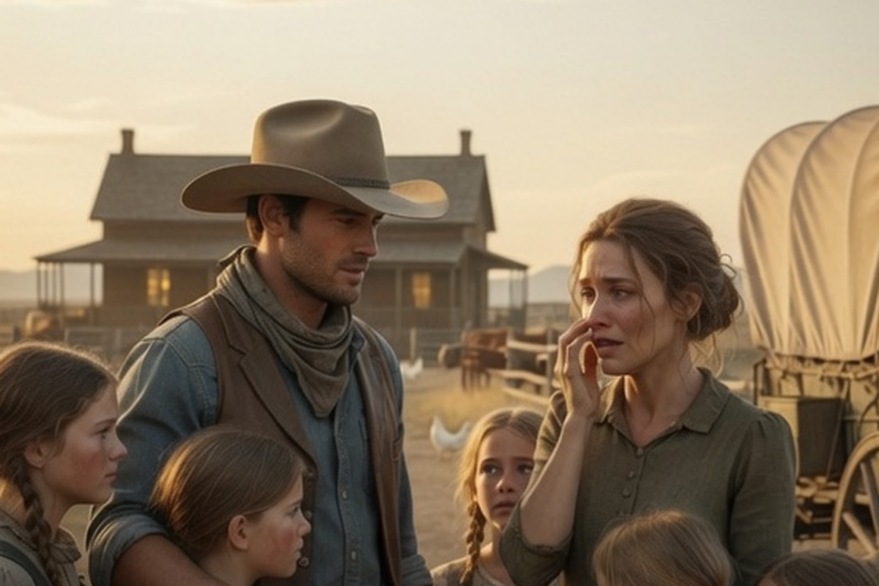 “I HAVE FIVE DAUGHTERS,” SHE SOBBED. THE WIDOWED RANCHER SAID, “THEN I HAVE SIX REASONS TO SMILE”