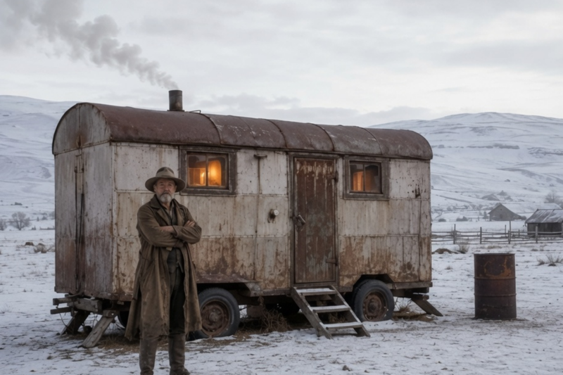 He Moved His Family Into an Abandoned Sheep Wagon — Sealed the Door and Held Heat at 50 Below
