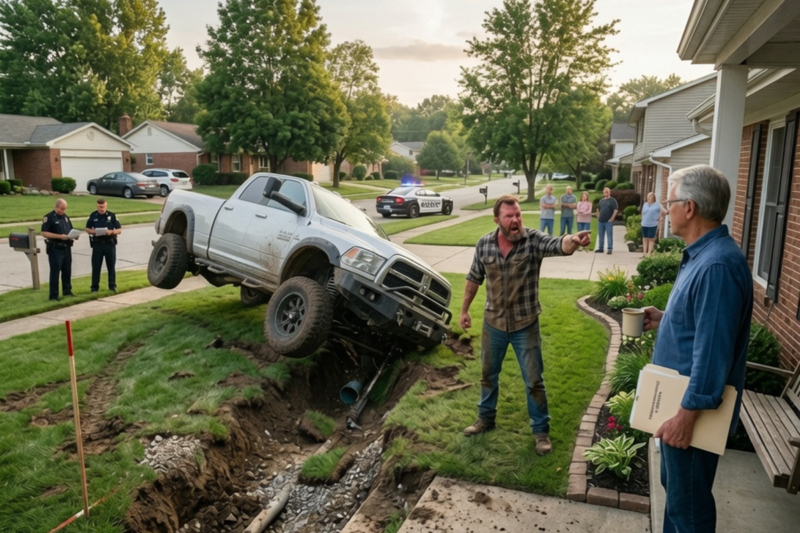 My Neighbor Asked ‘Or What’—Three Weeks Later His $80,000 Truck Was Buried In My Yard
