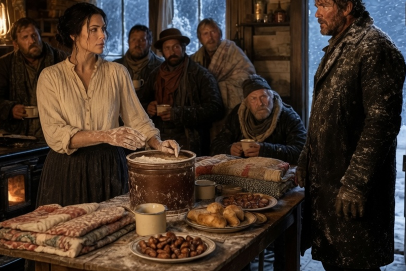 They Thought She Was Only a Cook… Until the Blizzard Made Her Their Only Hope