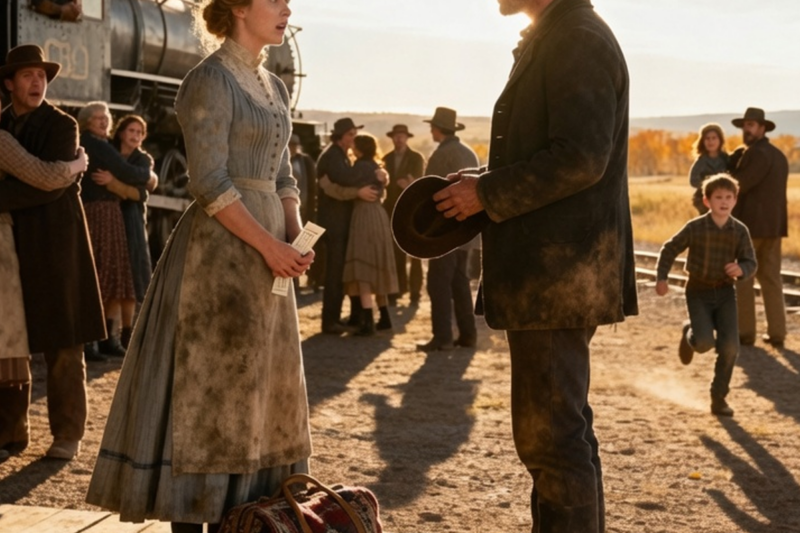“Please Come With Me, My Twins Need A Mother,” Millionaire Cowboy Said To The Bride At The Station