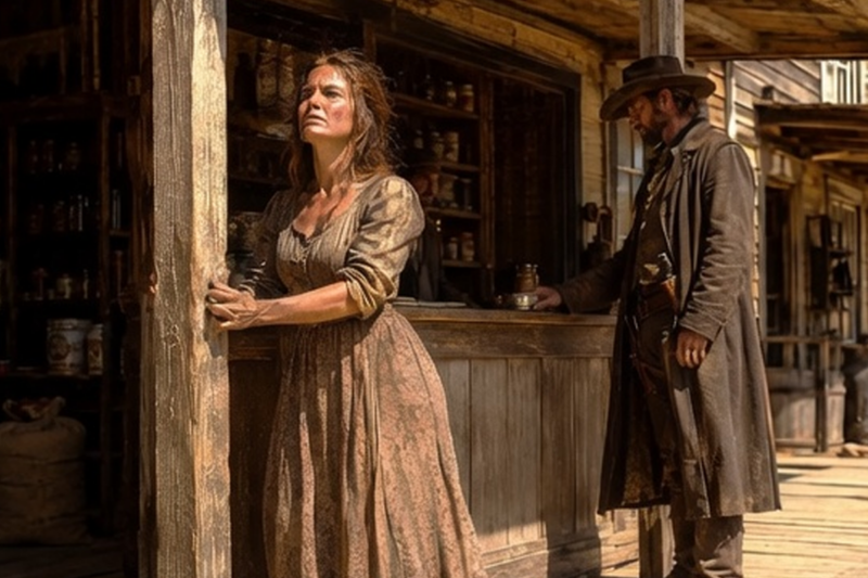 Barefoot and Begging at Mercantile — A Silent Drifter Paid Her Bill and Took the Whole Family Home