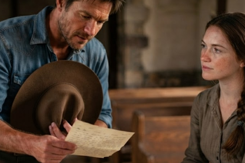 The Cowboy Turned Deathly Pale When the Widow Opened Her Wooden Box in Church… Then Everyone Started Staring at Him