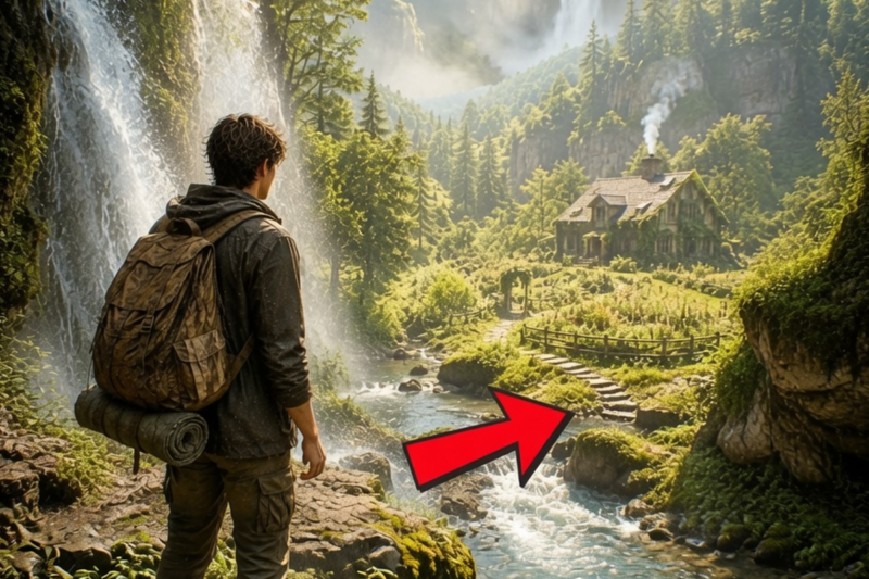 The Drifter Boy Followed the Waterfall Down Into the Valley — And Found a House No Map Had Marked