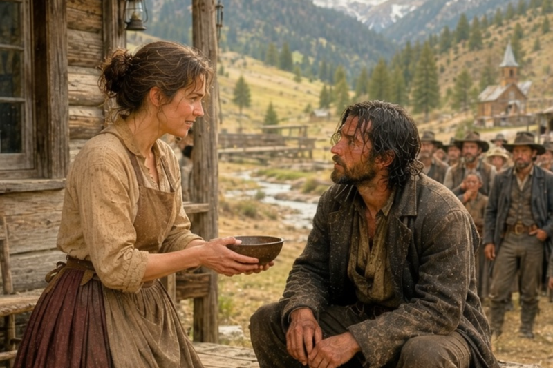She Welcomed the Foreigner No One Could Understand — He Spoke the One Word That Saved the Valley