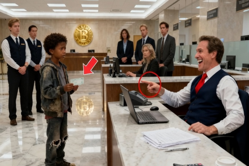 Black Kid in Worn-Out Shoes Went to Bank to Check Account — Manager Laughed Until He Saw the Balance