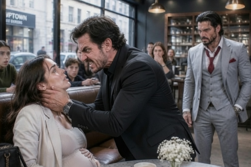 I WAS PREGNANT WHEN MY EX CHOKED ME IN A CAFÉ—BUT HE DIDN’T KNOW WHO WAS BEHIND HIM
