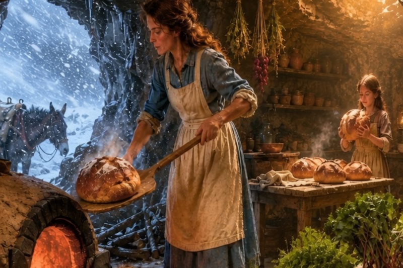 They Expected a Frozen Widow in a Blizzard — Instead They Found Fresh Bread and a Warm Shelter